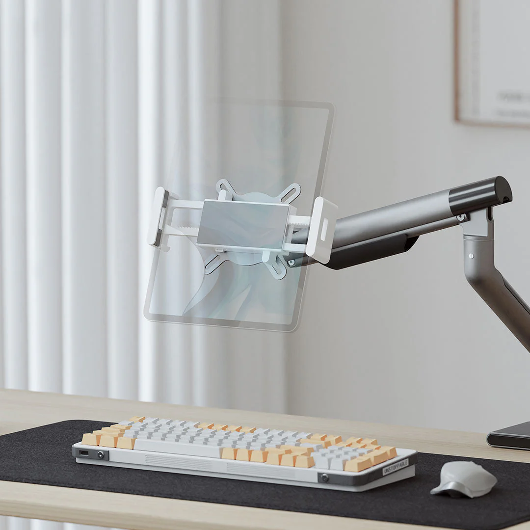 Desky Universal VESA Tablet Holder - White - Image 3