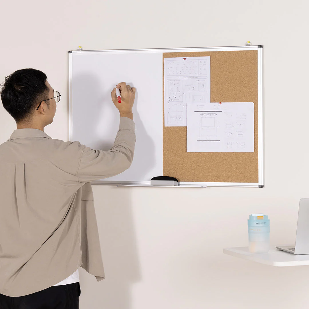 Desky Whiteboard + Pinboard Combo 90 x 60cm - Image 2