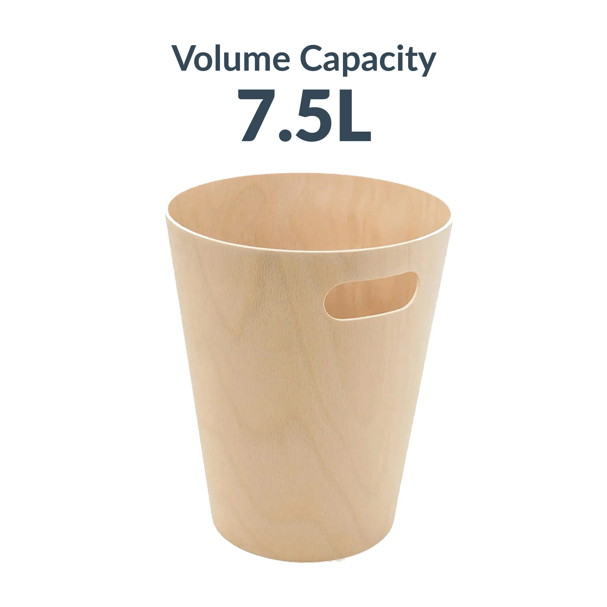 Desky Wooden Rubbish Bin - Black - Image 2