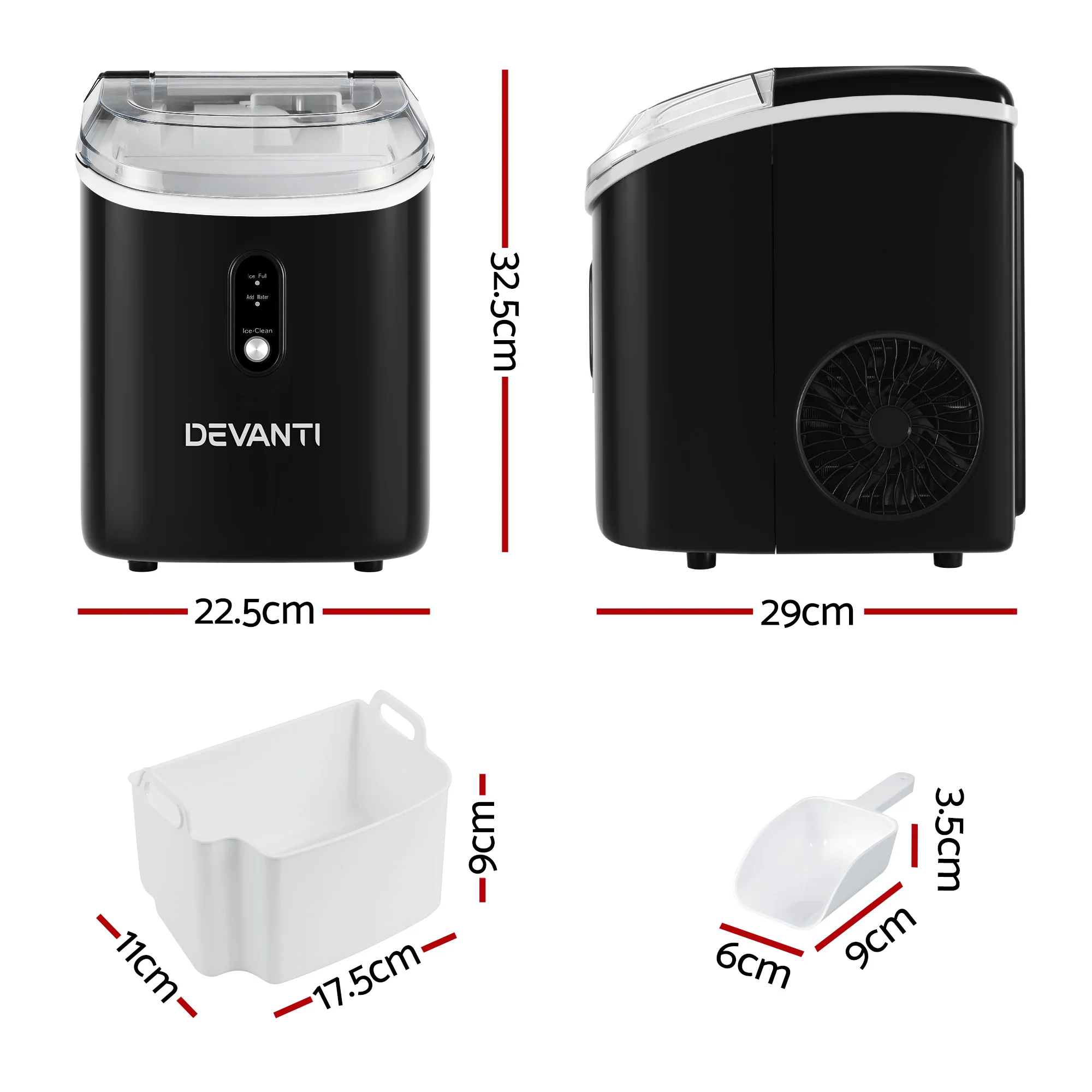 Devanti 15kg Nugget Ice Maker Machine - Image 2