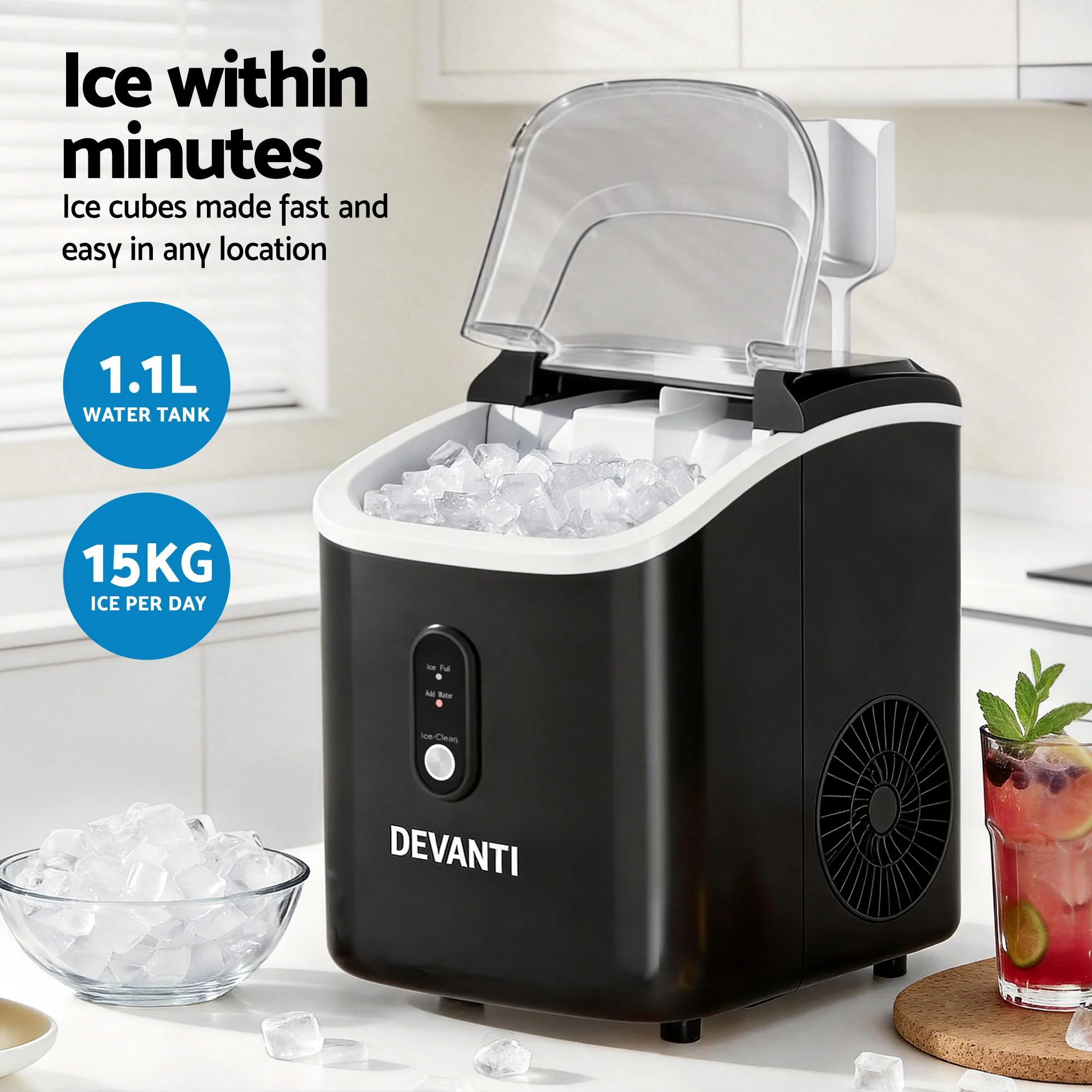 Devanti 15kg Nugget Ice Maker Machine - Image 4