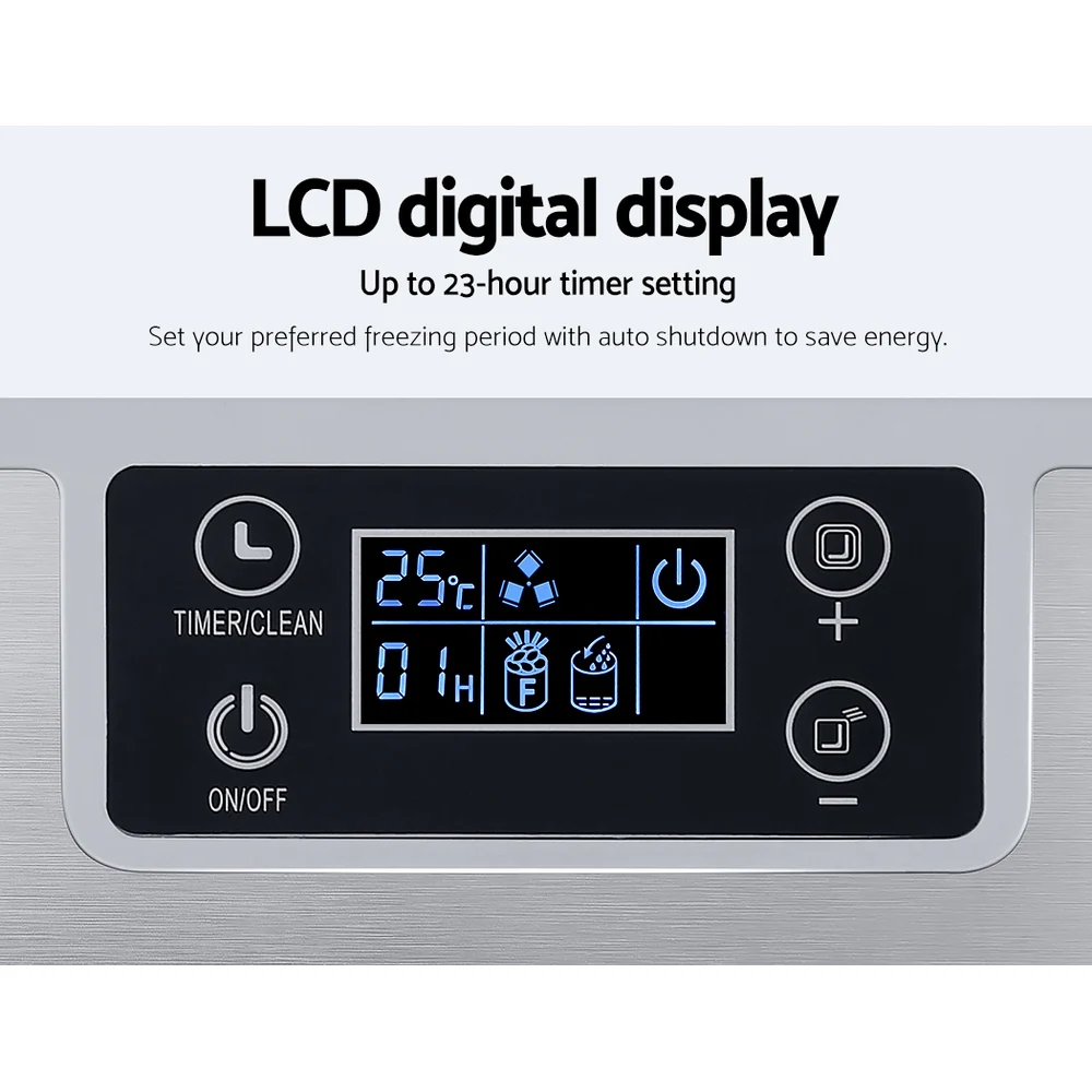 Devanti 20kg Ice Maker Machine Stainless Steel - Image 5