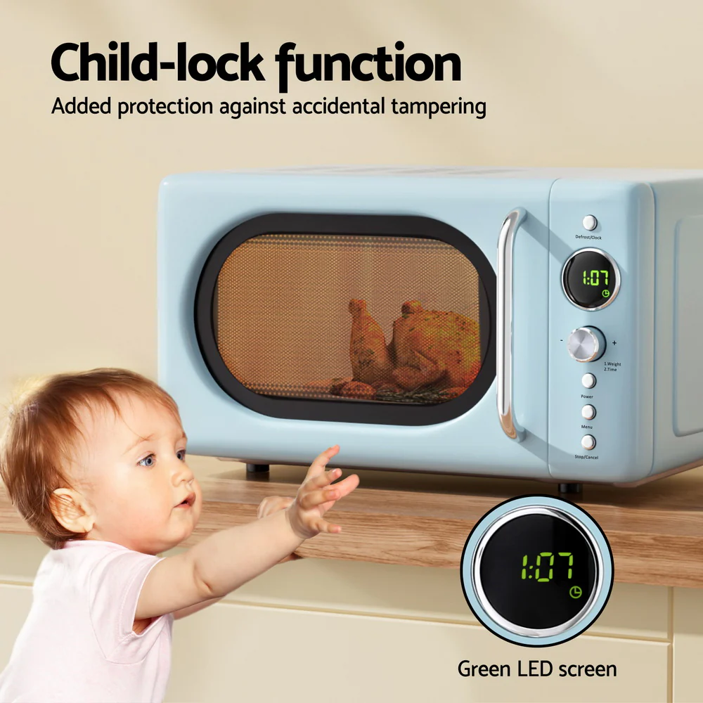 Devanti 20L Microwave Oven 700W (Blue) - Image 6