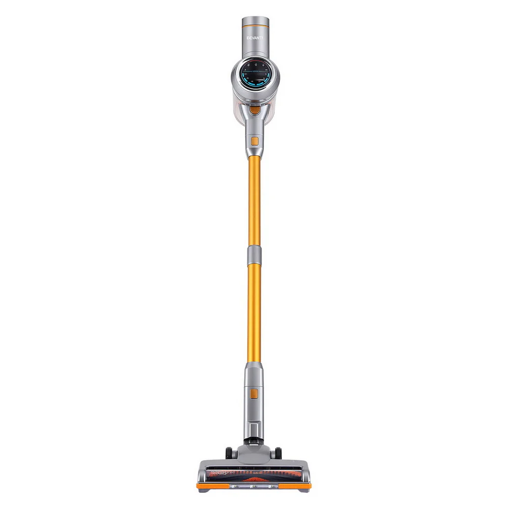 Devanti 300W Stick Vacuum Cleaner Cordless Self-Standing (Golden) - Image 3