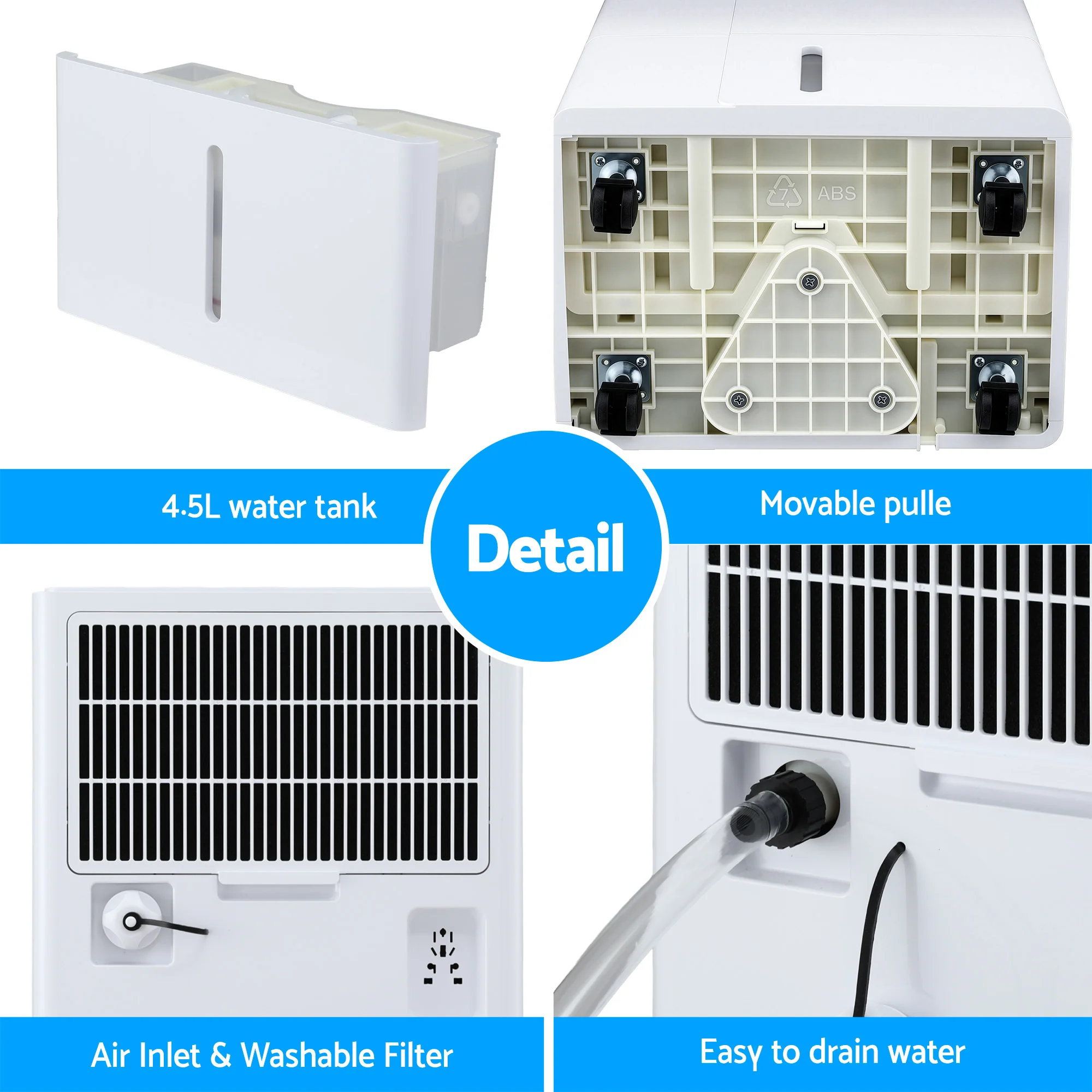 Devanti 30L/Day Dehumidifier Home Air Dryer Mould Moisture 4.7L Tank - Image 7