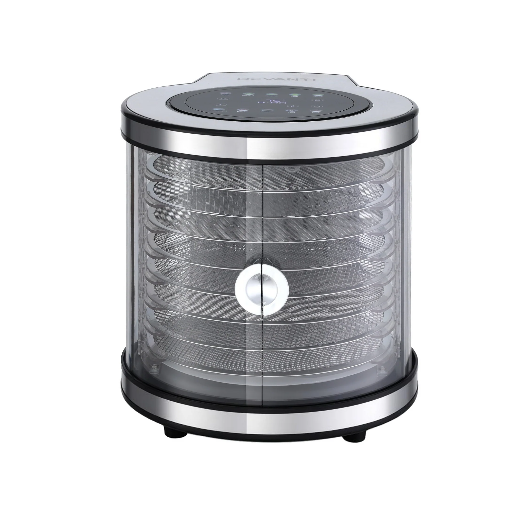 Devanti 8 Trays Food Dehydrator Stainless Steel Auto-Rotate 10 Programs 700W - Image 3