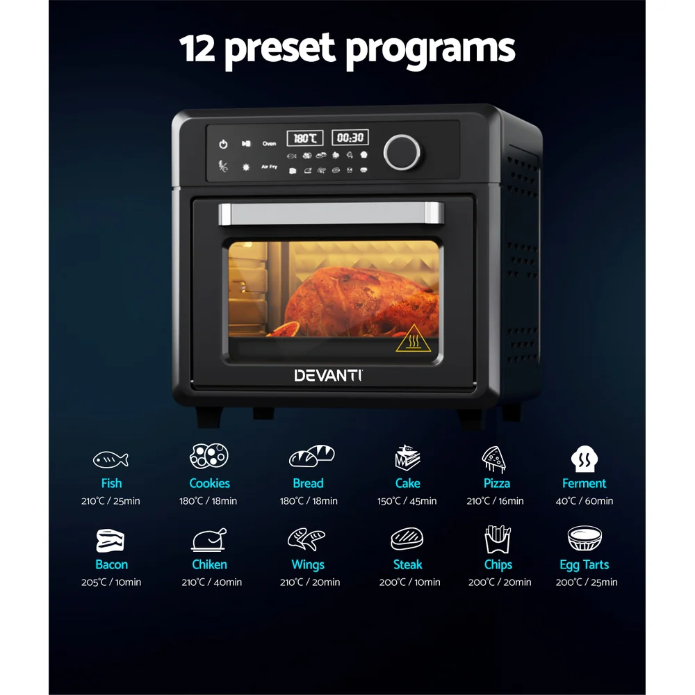 Devanti Air Fryer 20L LCD Fryers Oven - Image 4
