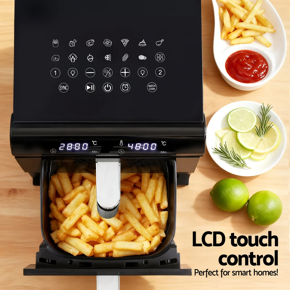 Devanti Air Fryer Oven 11L Dual Zone Fryers (White) - Image 5