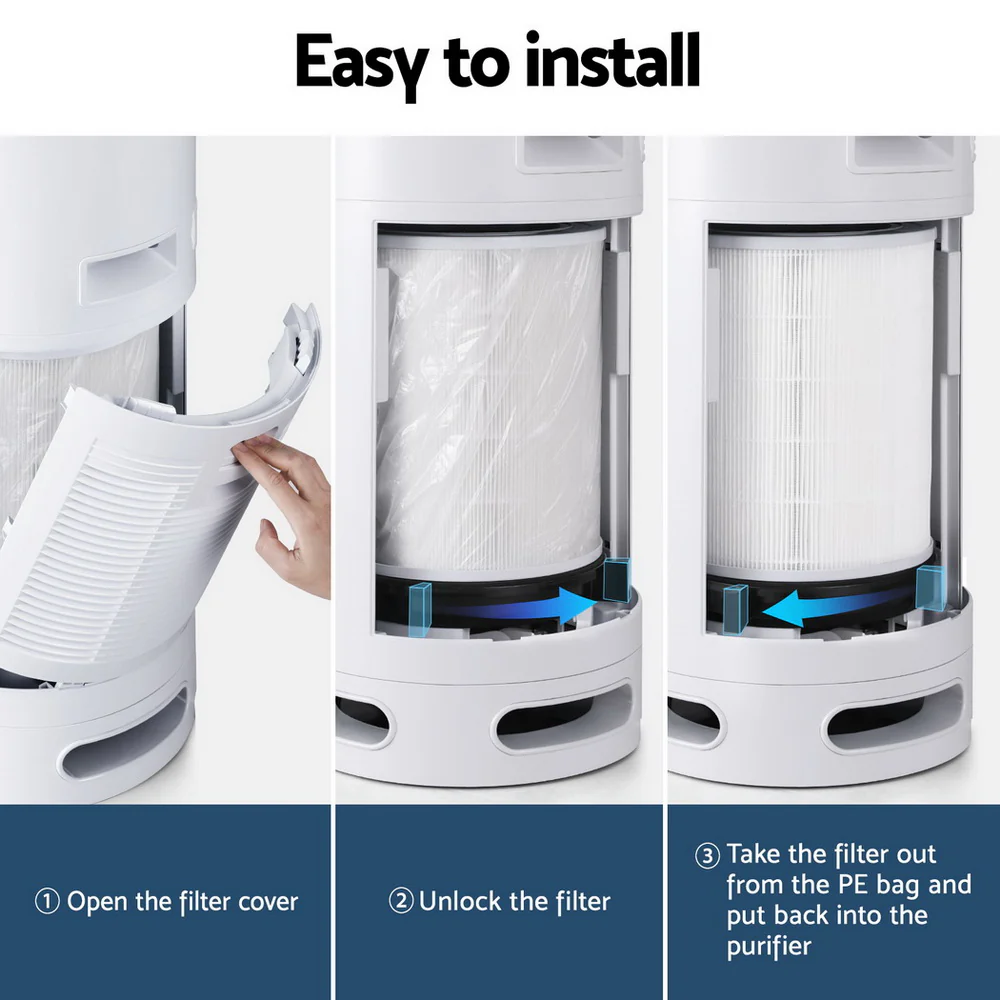 Devanti Air Purifier 4 Layers HEPA Replacement Filter - Image 5