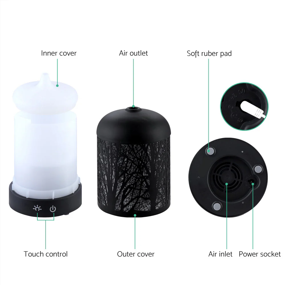 Devanti Aroma Diffuser Aromatherapy Black 160ml - Image 5