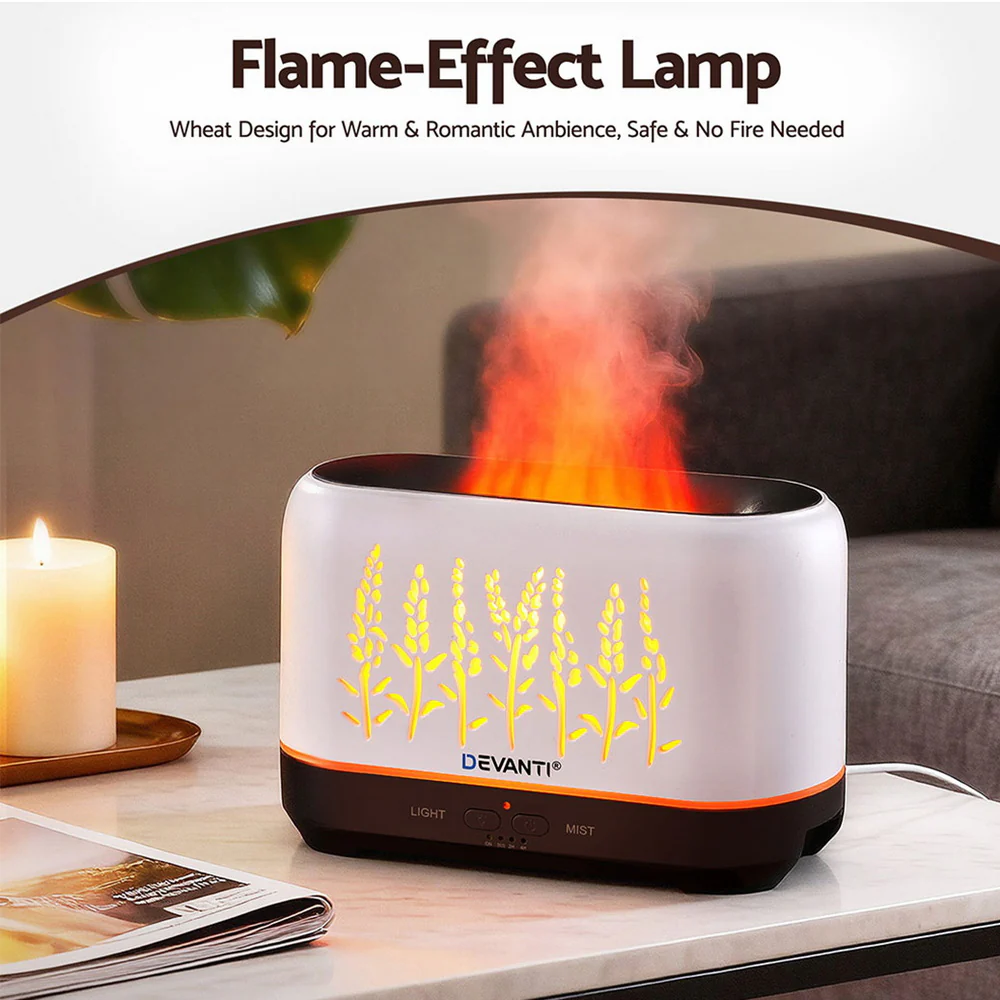 Devanti Aroma Diffuser Aromatherapy Flame 200ml - Image 6