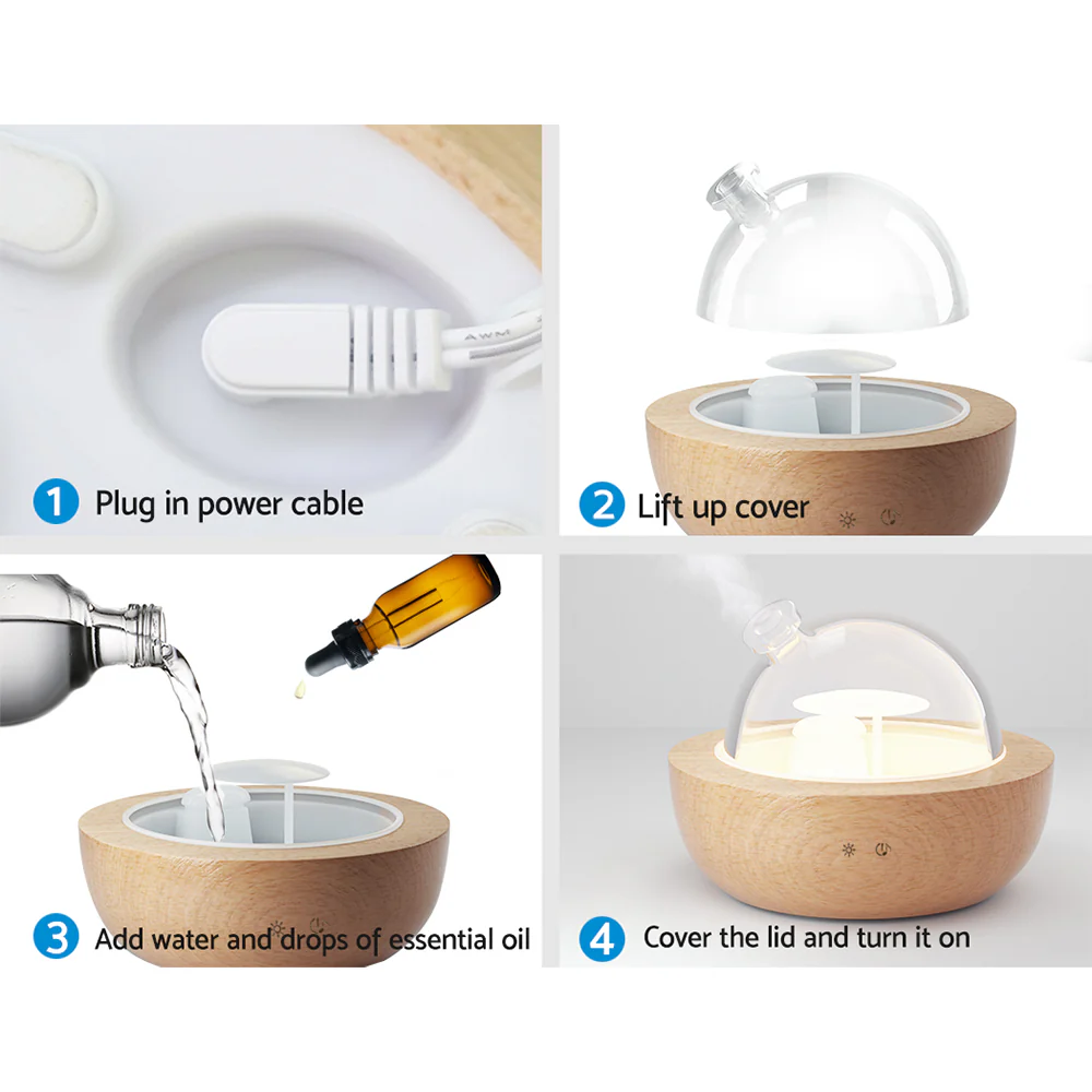 Devanti Aroma Diffuser Aromatherapy Glass 200ml - Image 7