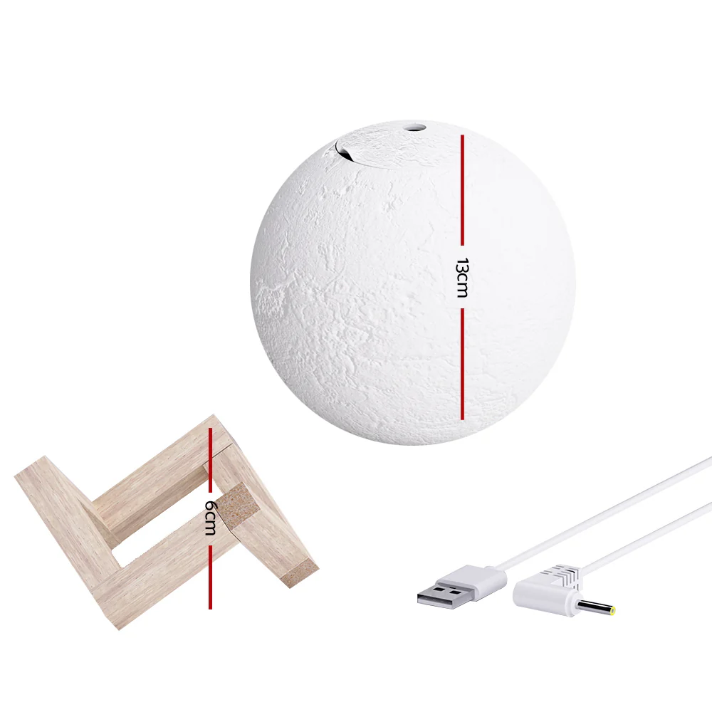 Devanti Aroma Diffuser Aromatherapy Moon Lamp 880ml - Image 3