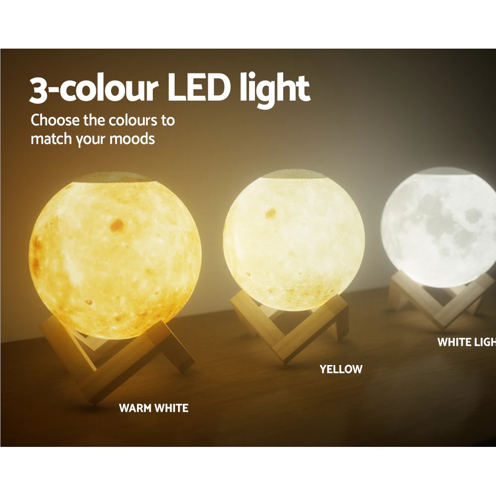 Devanti Aroma Diffuser Aromatherapy Moon Lamp 880ml - Image 7