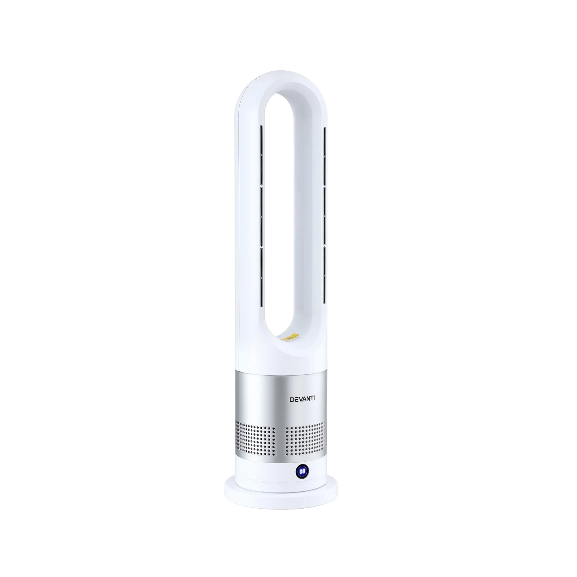 Devanti Bladeless Tower Fan Heater and Cooler 2in1 Portable Oscillation Fan for Bedroom Room Office Use White - Image 3