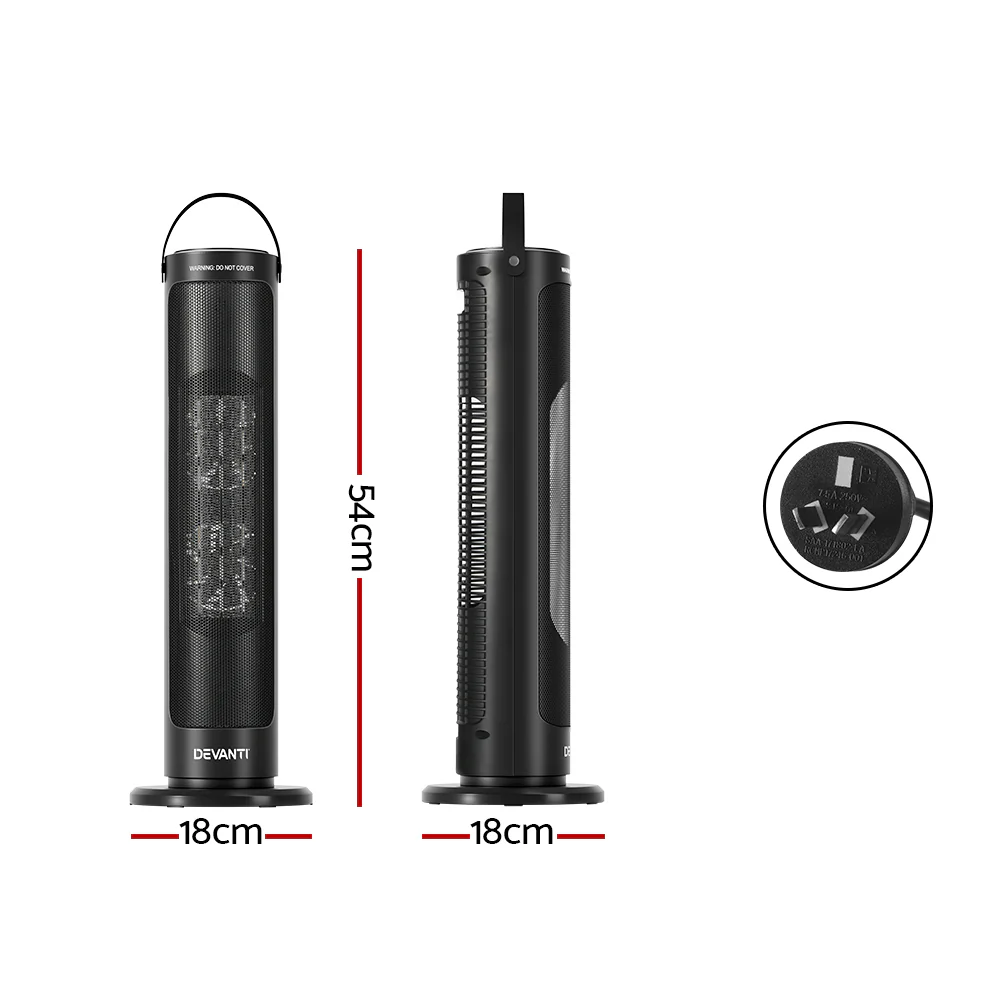 Devanti Ceramic Tower Heater 2000W - Image 3