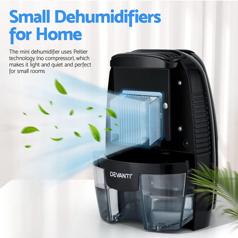 Devanti Dehumidifier 600ML Air Purifier (Black) - Image 5
