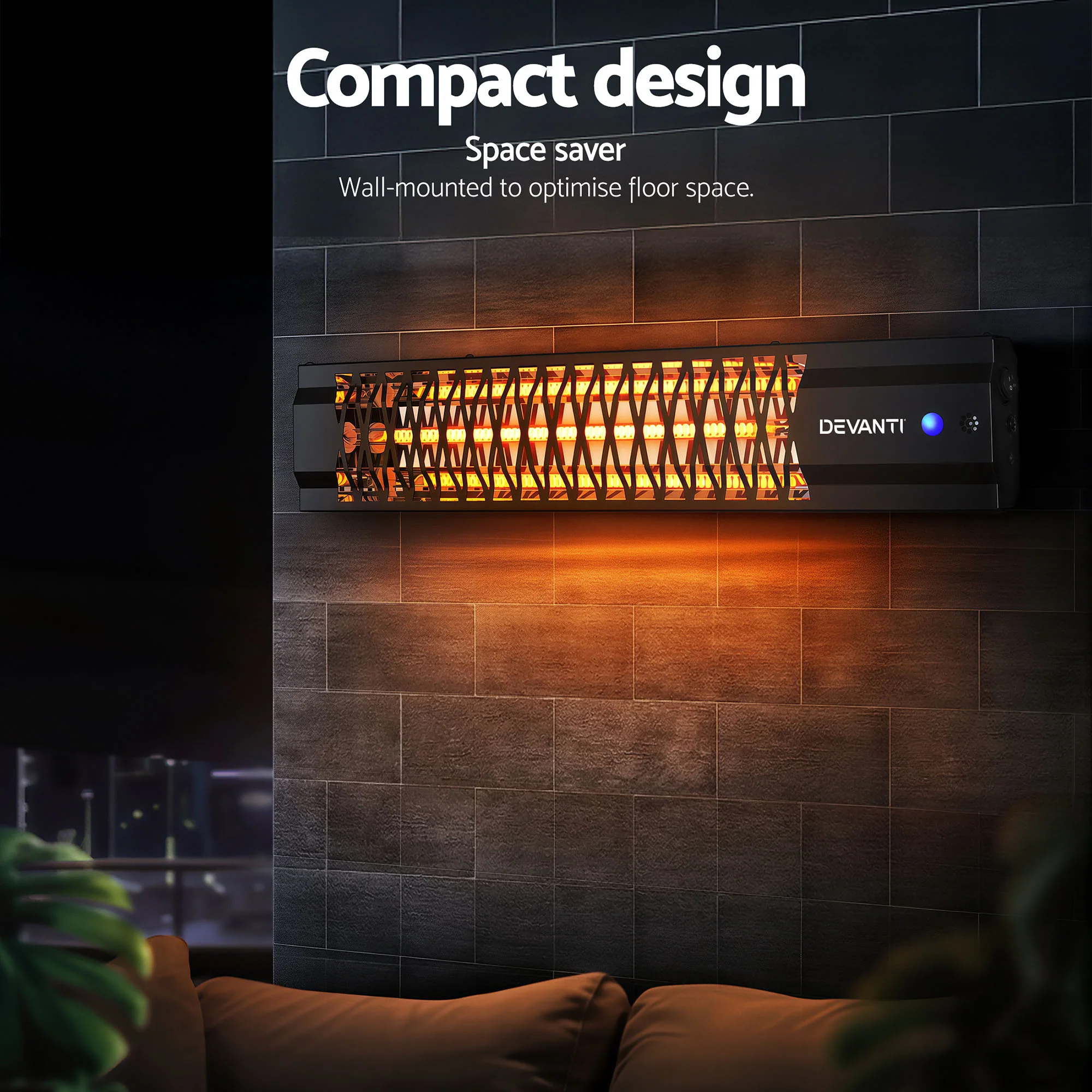 Devanti Electric Strip Heater Radiant Heaters 2000W - Image 4