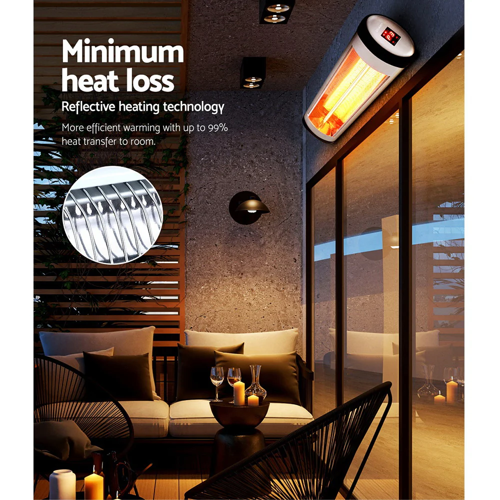 Devanti Electric Strip Heater Radiant Heaters 2000W - Image 4
