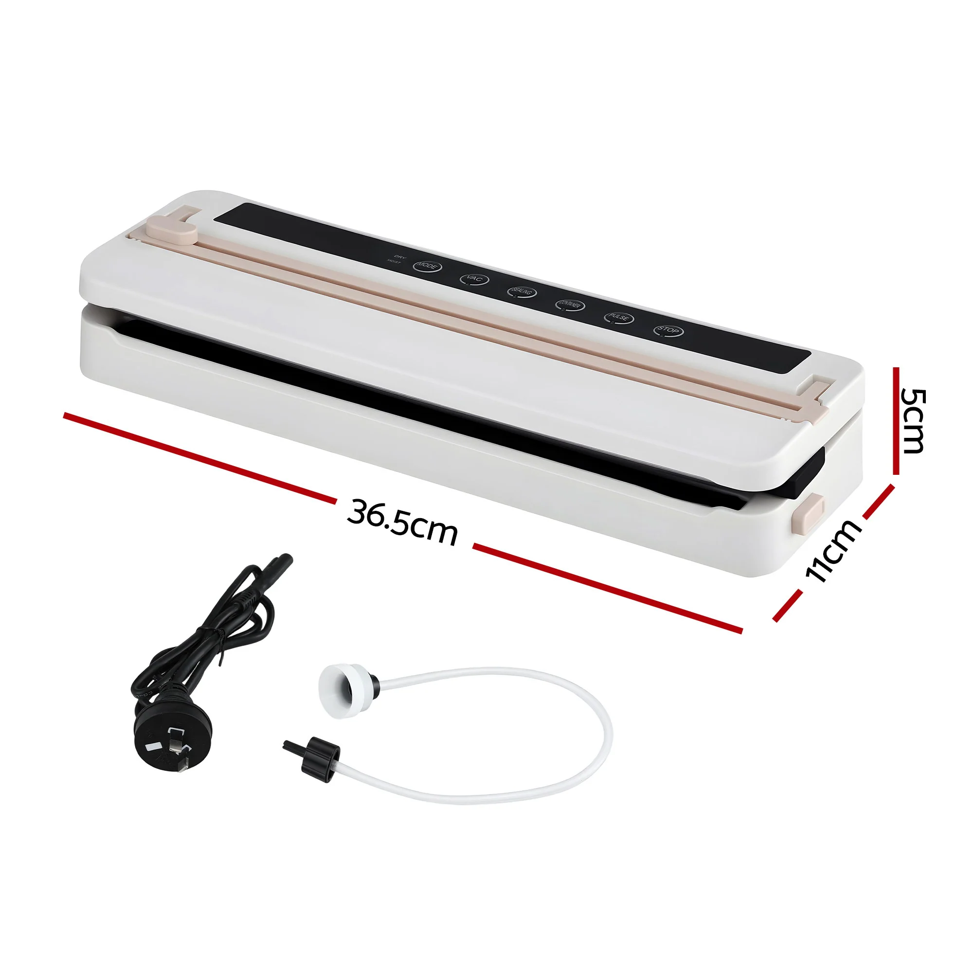 Devanti Food Vacuum Sealer Machine Fresh Storage Auto Seal Slide Cutter 6 Modes White - Image 2