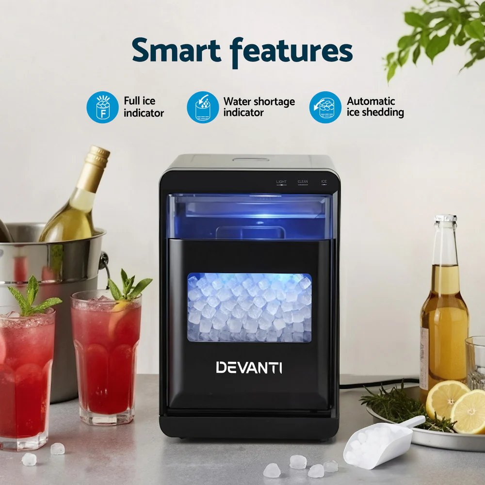 Devanti Ice Maker Machine 20kg Chewable Nugget Ice Countertop with Self Cleaning - Image 7