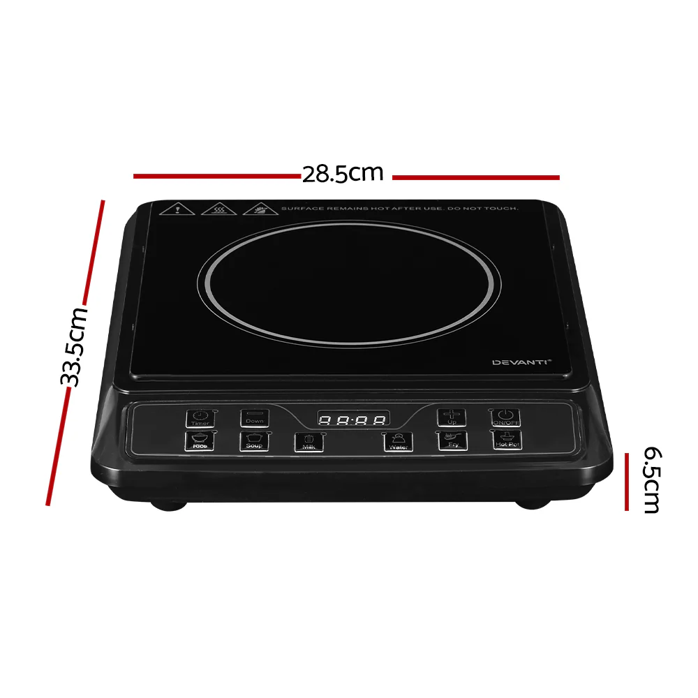 Devanti Induction Cooktop 30cm Portable Cooker - Image 3