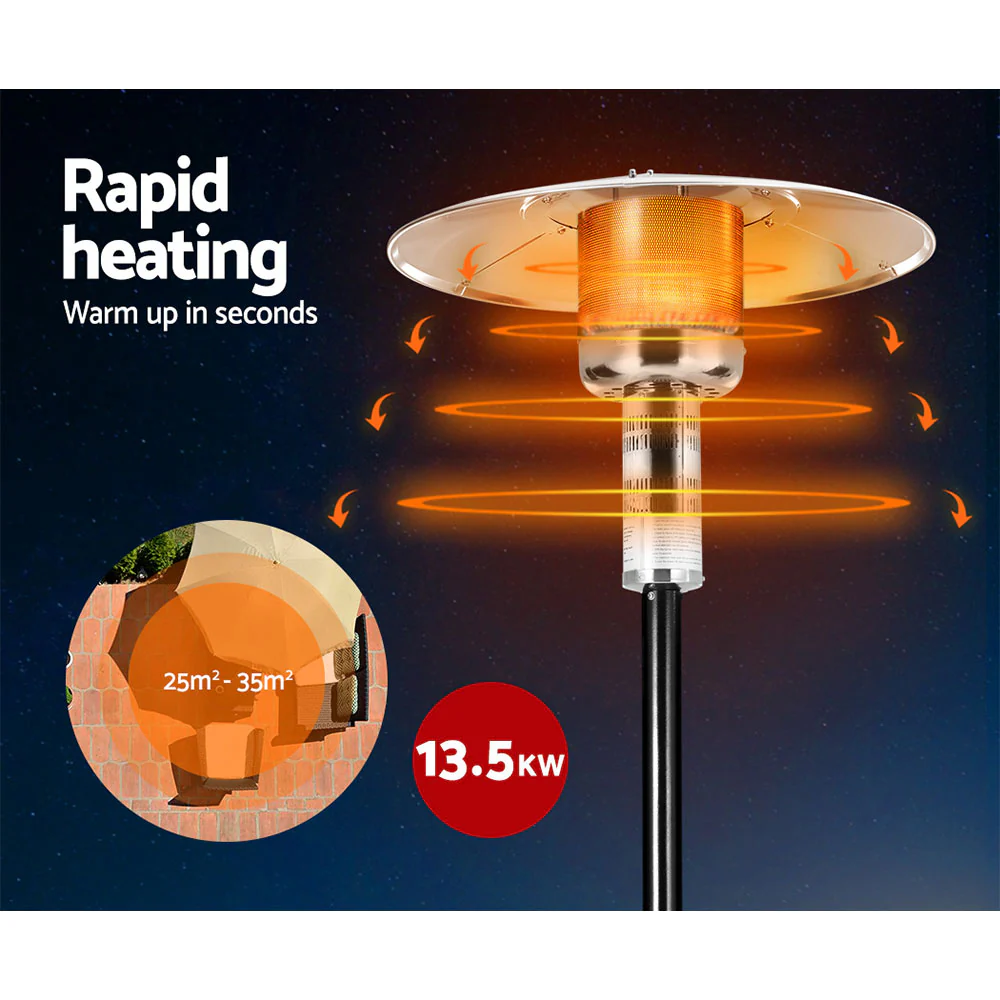 Devanti Outdoor Gas Patio Heater - Image 6