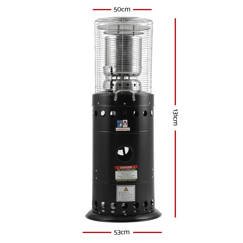 Devanti Outdoor Gas Patio Heater (Black) - Image 2