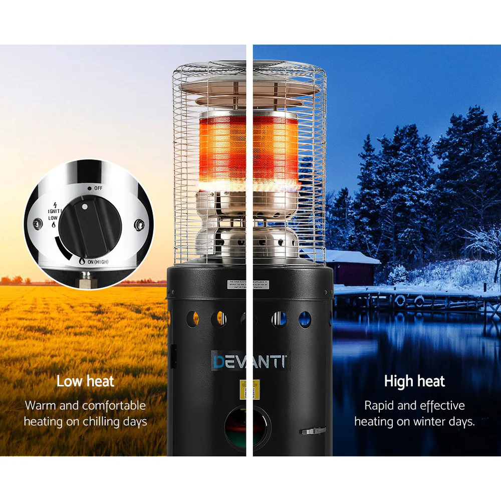 Devanti Outdoor Gas Patio Heater (Black) - Image 4
