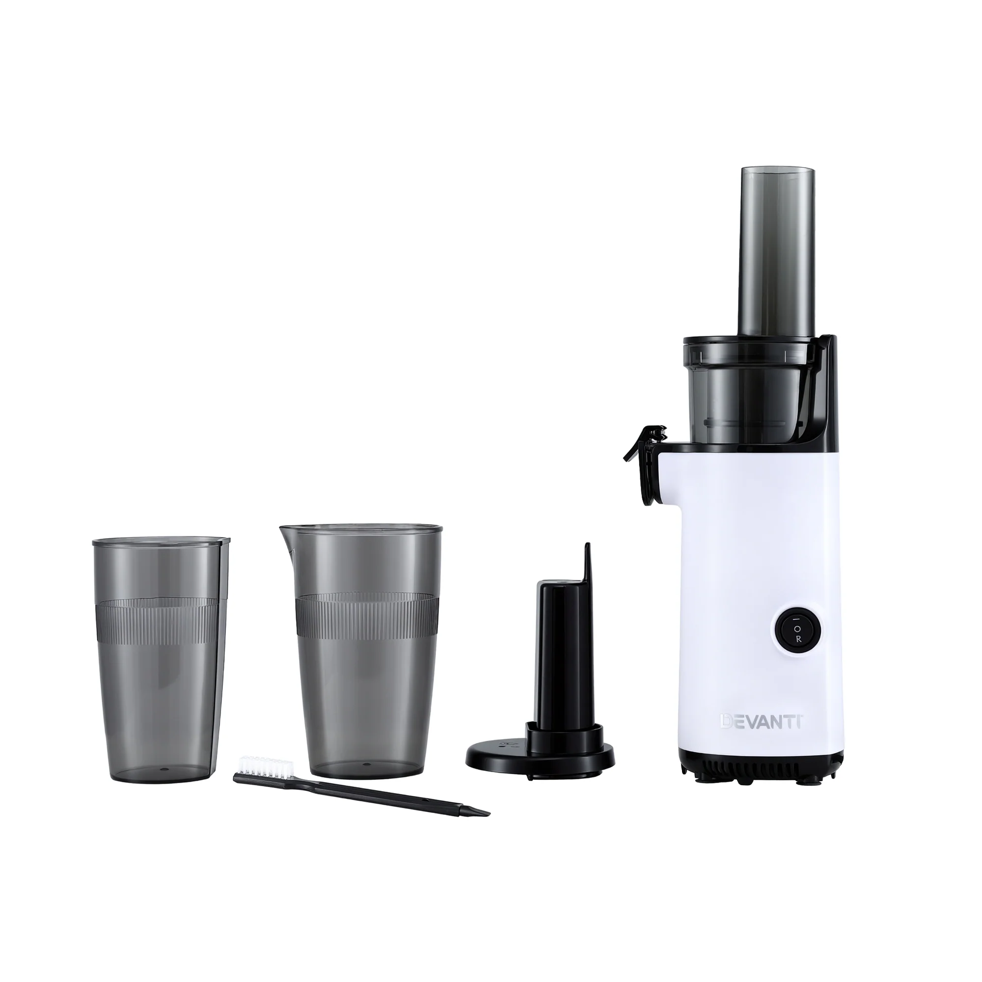 Devanti Slow Juicer Cold Press Fruit Juice Extractor 130W (White) - Image 3