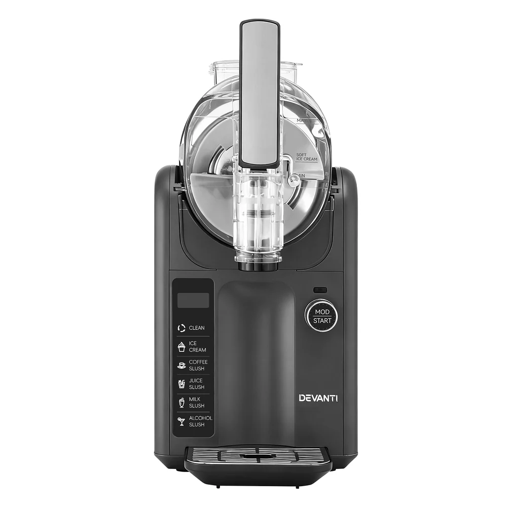 Devanti Slushie Machine Ice Cream Maker 2L (Grey) - Image 3