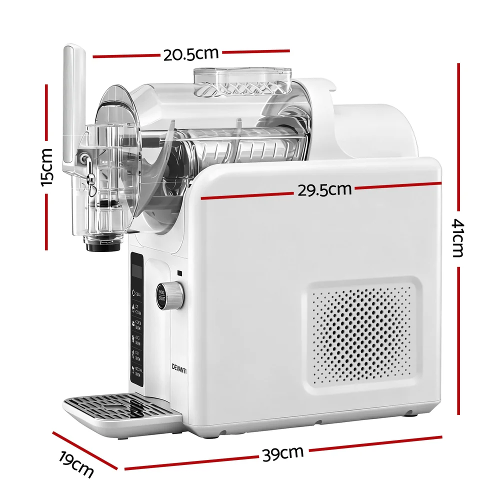 Devanti Slushie Machine Ice Cream Maker 2L (White) - Image 2
