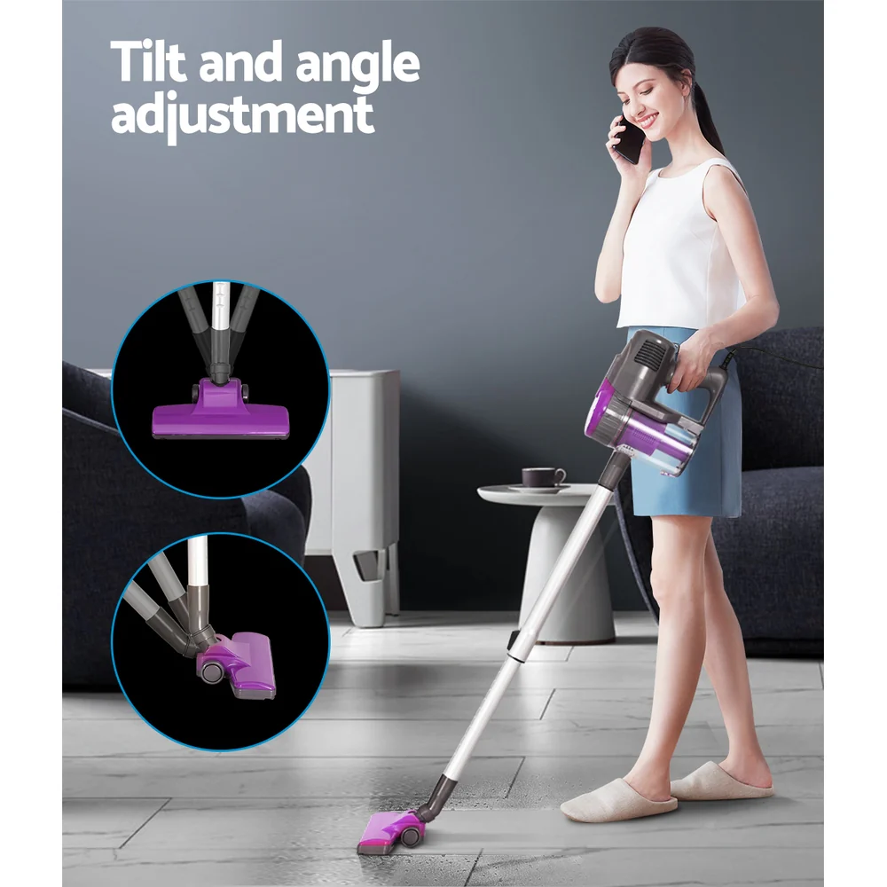 Devanti Stick Vacuum Cleaner Bagless Corded 500W (Purple) - Image 4