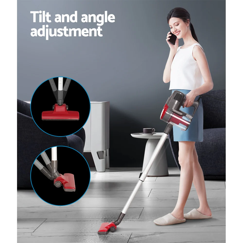Devanti Stick Vacuum Cleaner Bagless Corded 500W (Red) - Image 4