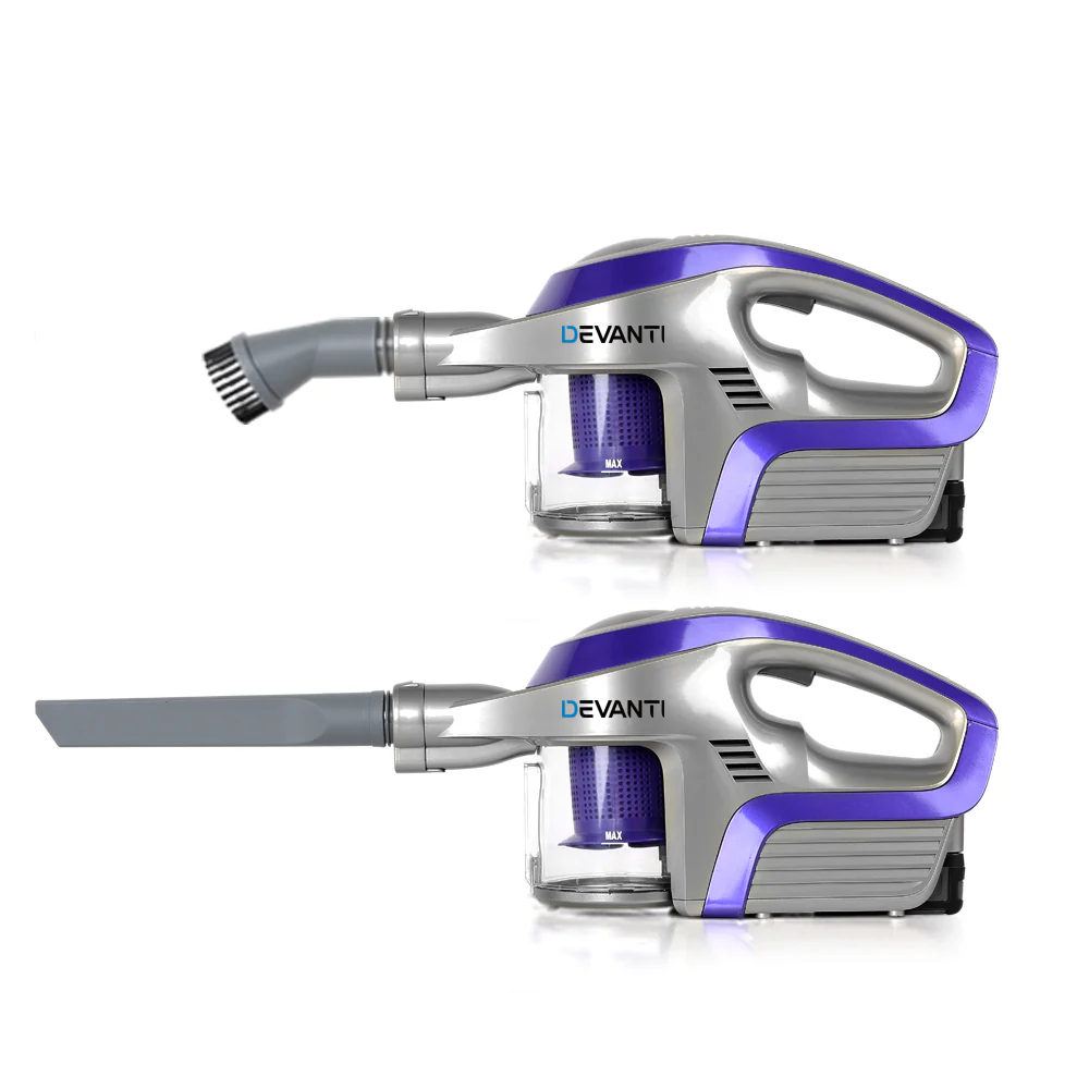 Devanti Stick Vacuum Cleaner Bagless Cordless 150W (Purple) - Image 7
