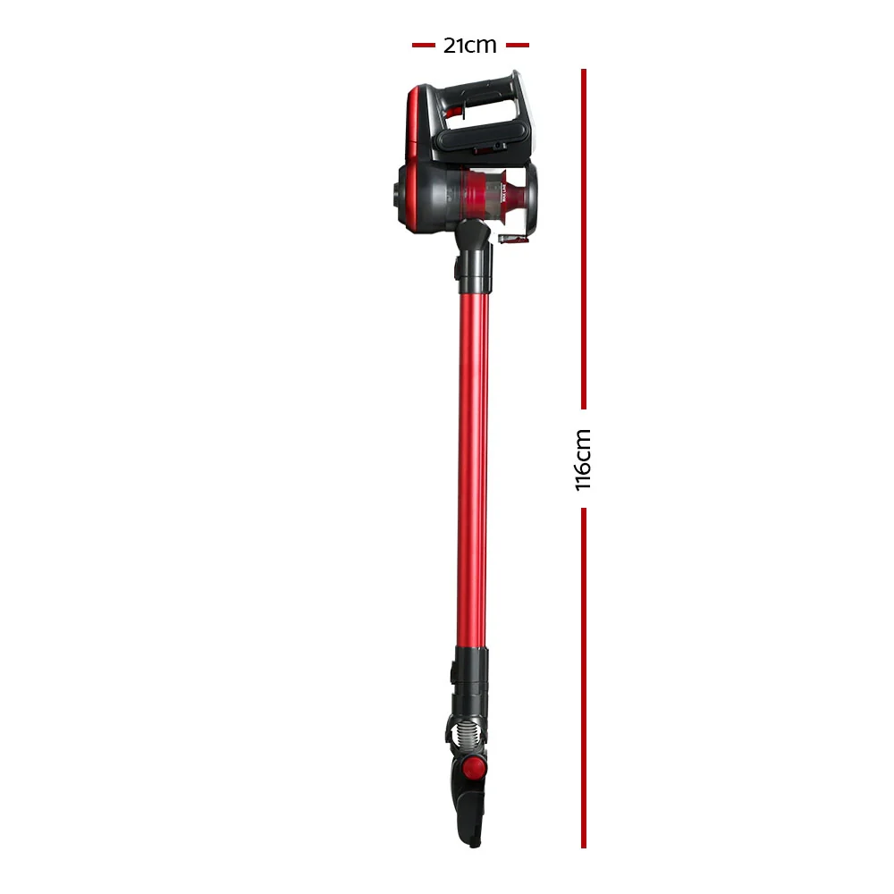 Devanti Stick Vacuum Cleaner Brushless Cordless 250W (Red) - Image 2