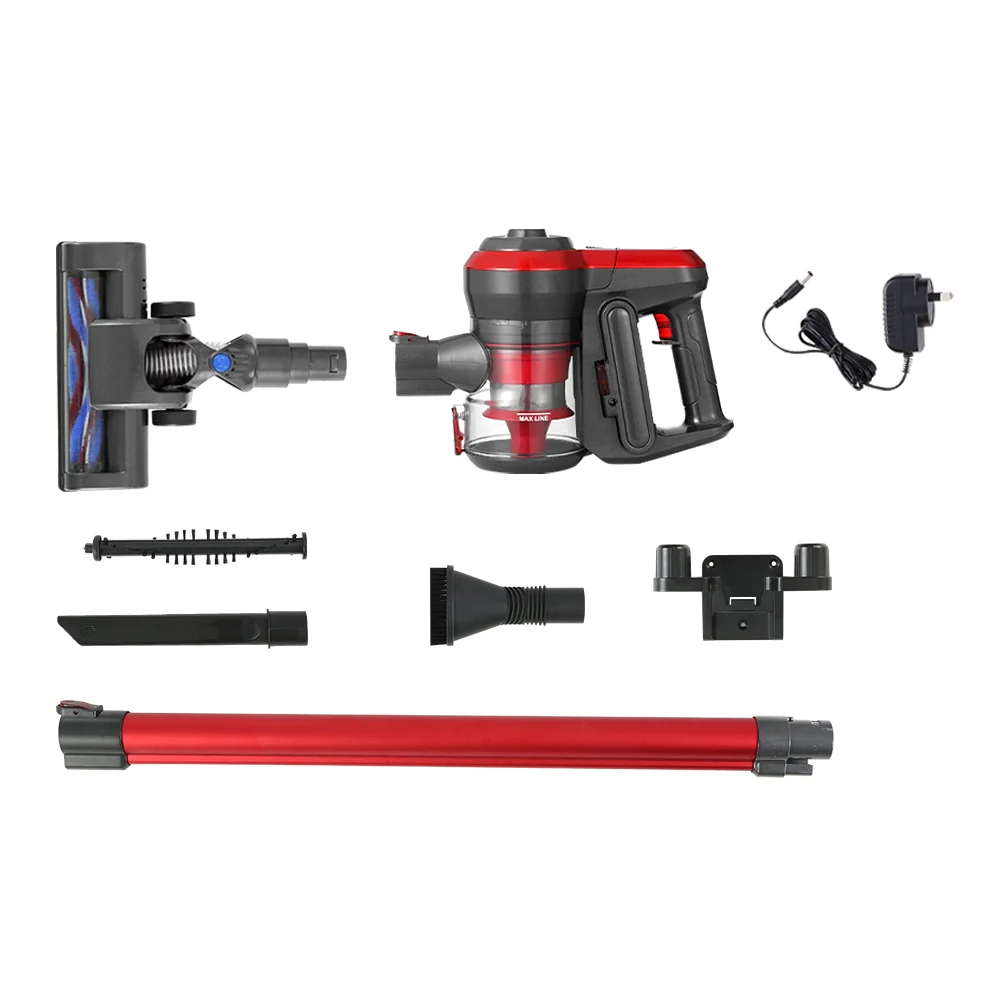 Devanti Stick Vacuum Cleaner Brushless Cordless 250W (Red) - Image 3