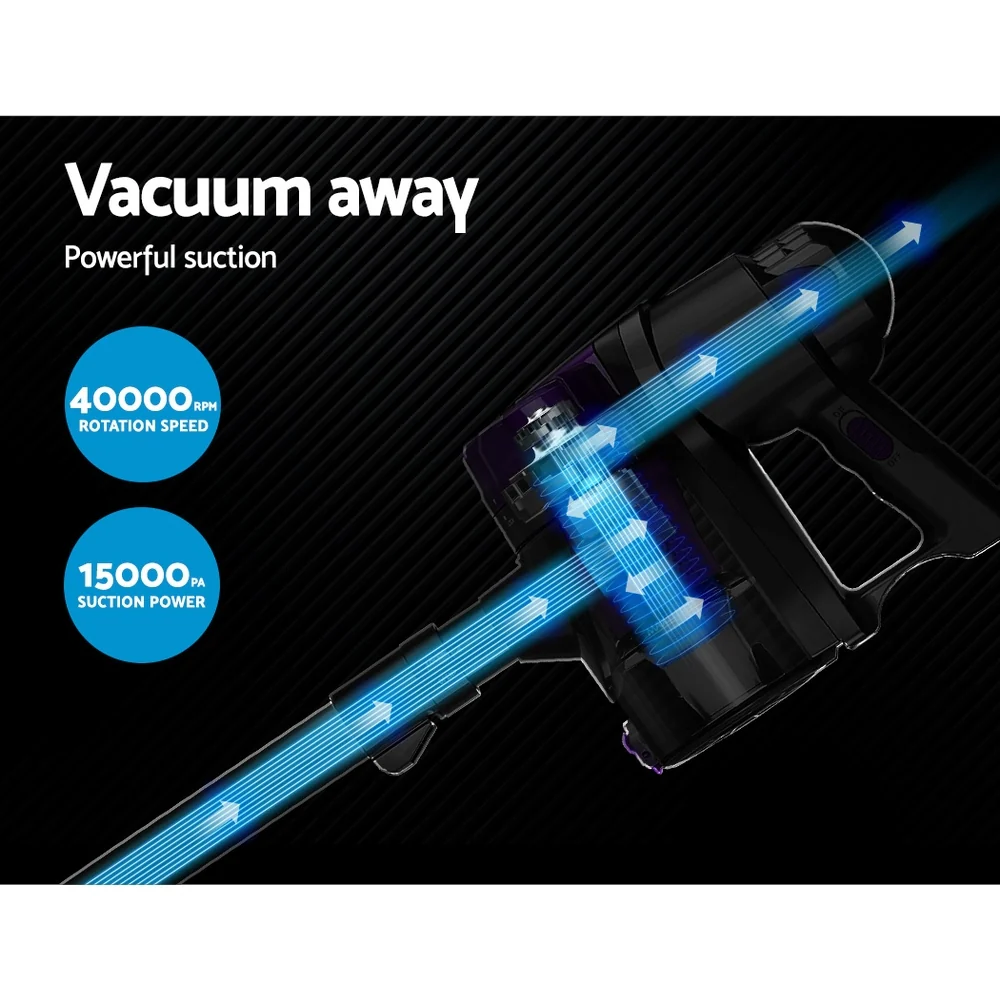 Devanti Stick Vacuum Cleaner Handheld Corded 450W (Purple) - Image 3