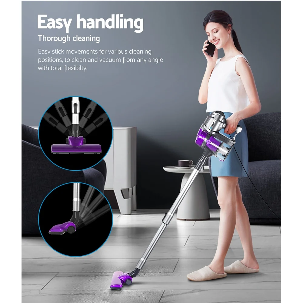 Devanti Stick Vacuum Cleaner Handheld Corded 450W (Purple) - Image 4