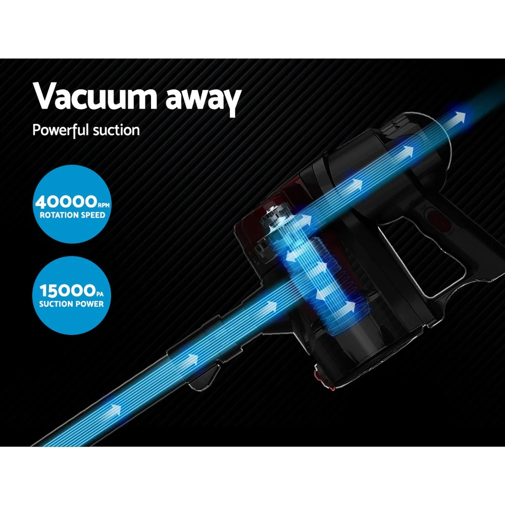 Devanti Stick Vacuum Cleaner Handheld Corded 450W (Red) - Image 3
