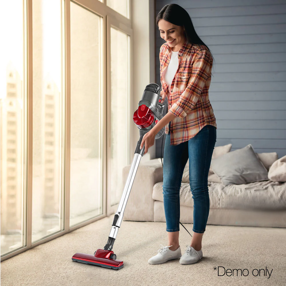 Devanti Stick Vacuum Cleaner Handheld Corded 450W (Red) - Image 7