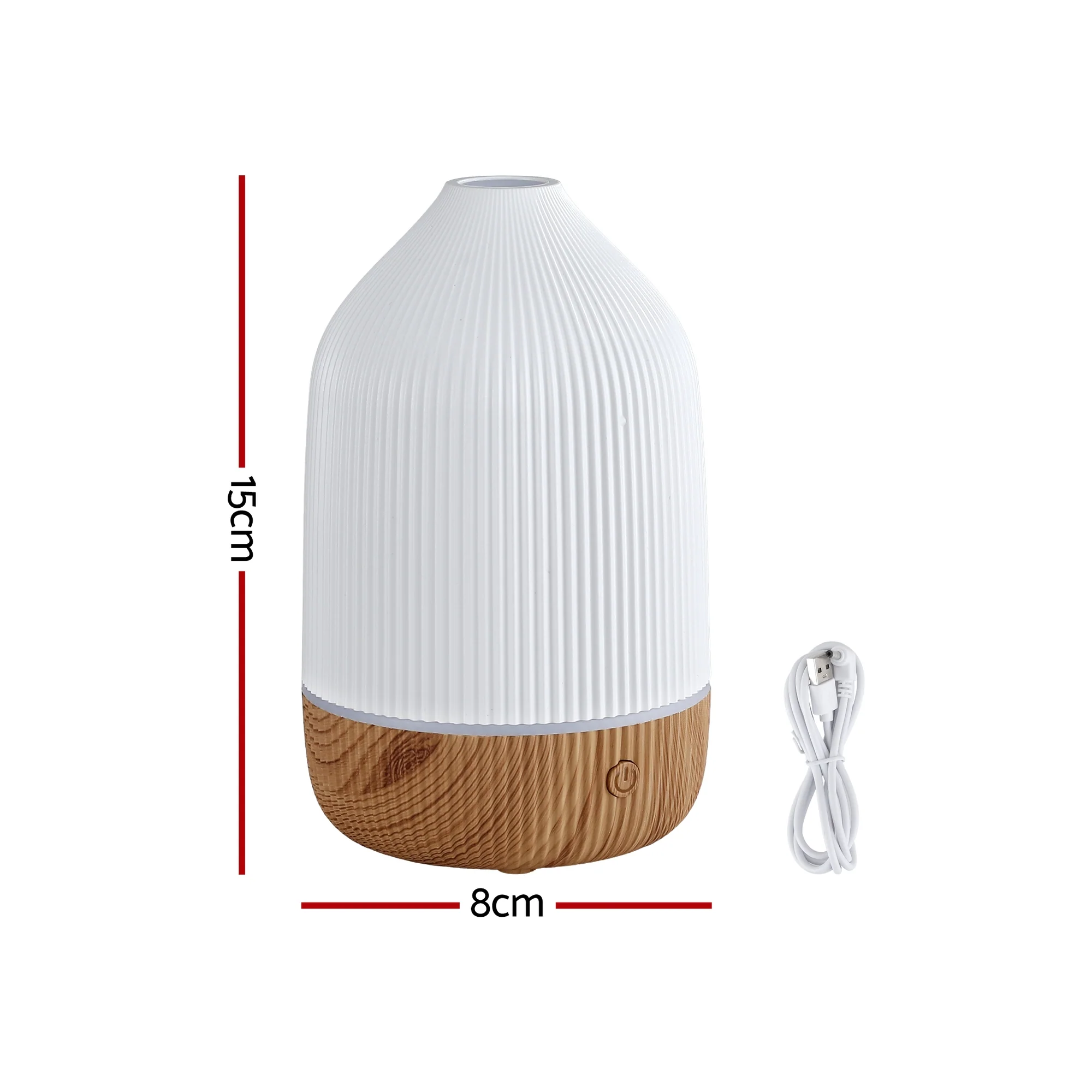 Devanti Ultrasonic Aroma Diffuser Aromatherapy 100ml LED Lights Iron Humidifier Forest - Image 3