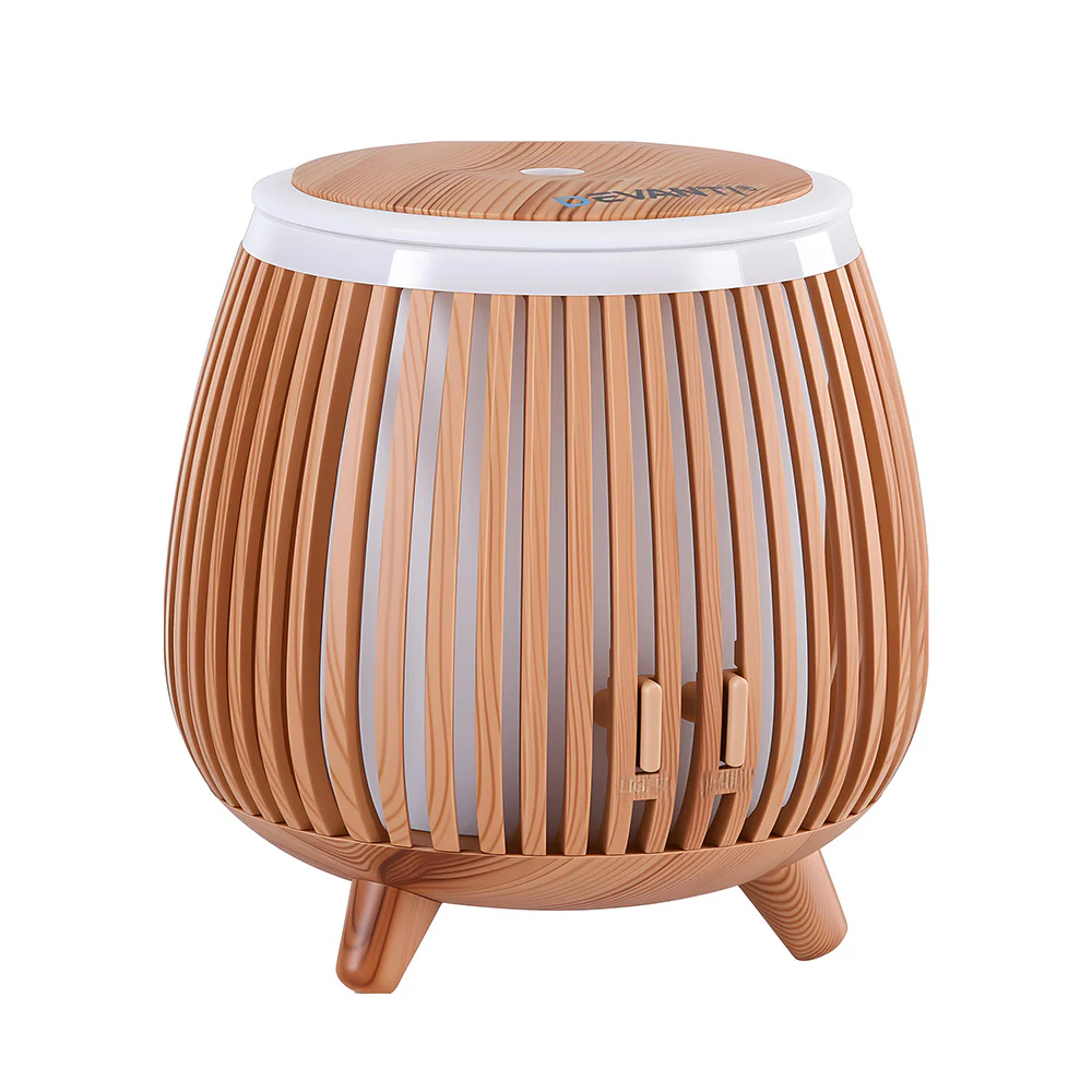 Devanti Ultrasonic Aroma Diffuser Aromatherapy 140ml LED Lights Iron Humidifier Forest Deep Wood - Image 4