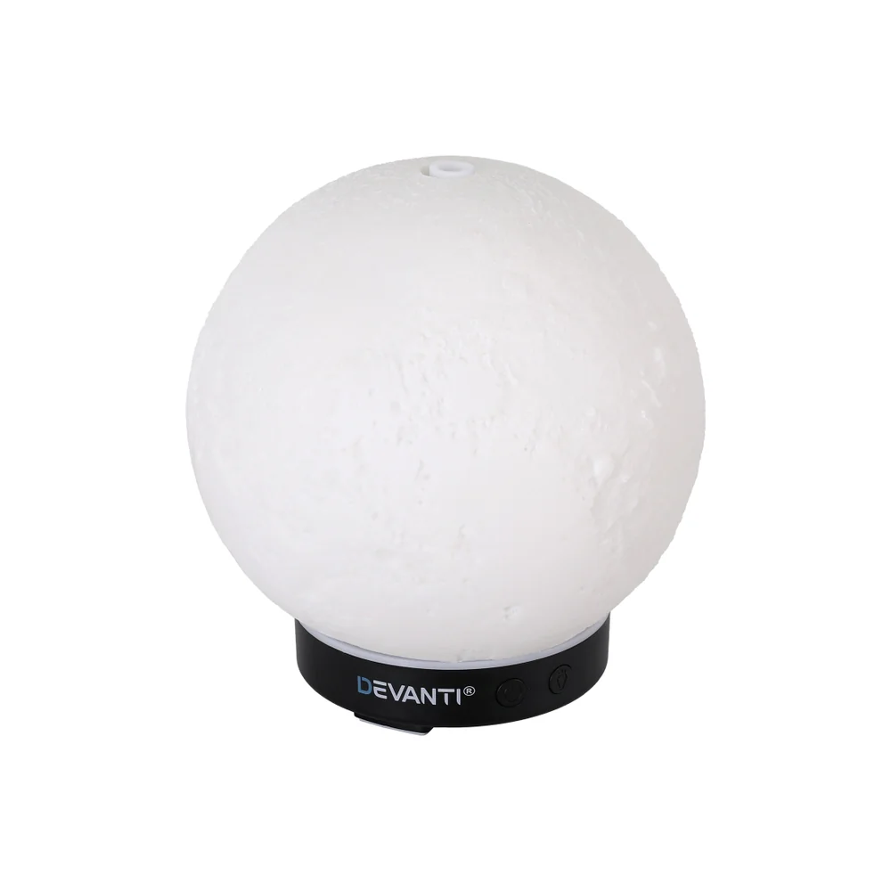 Devanti Ultrasonic Aroma Diffuser Aromatherapy Moon Lamp 200ml - Image 4