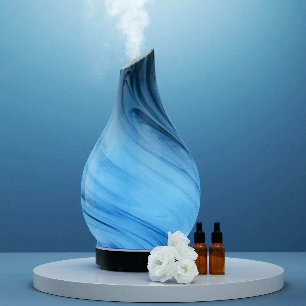 Devanti Ultrasonic Aroma Diffuser Humidifier Glass - Image 2