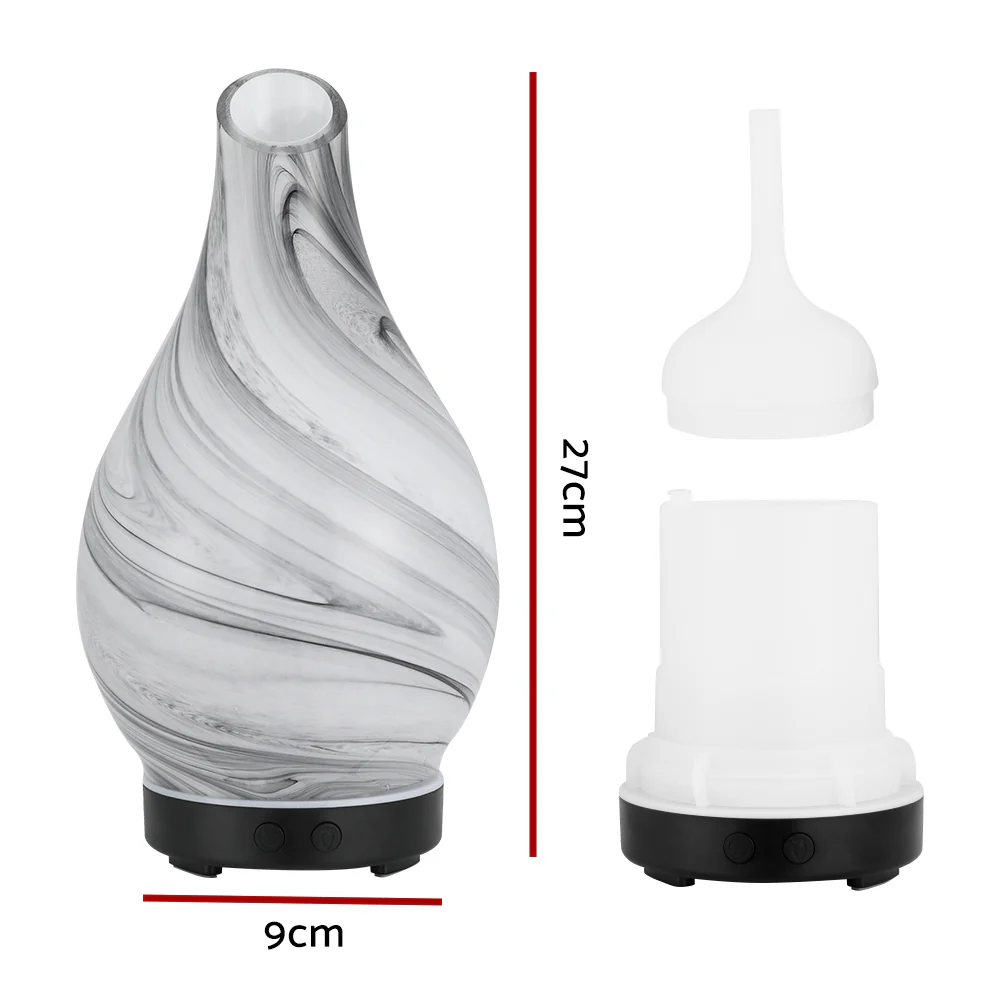 Devanti Ultrasonic Aroma Diffuser Humidifier Glass - Image 3