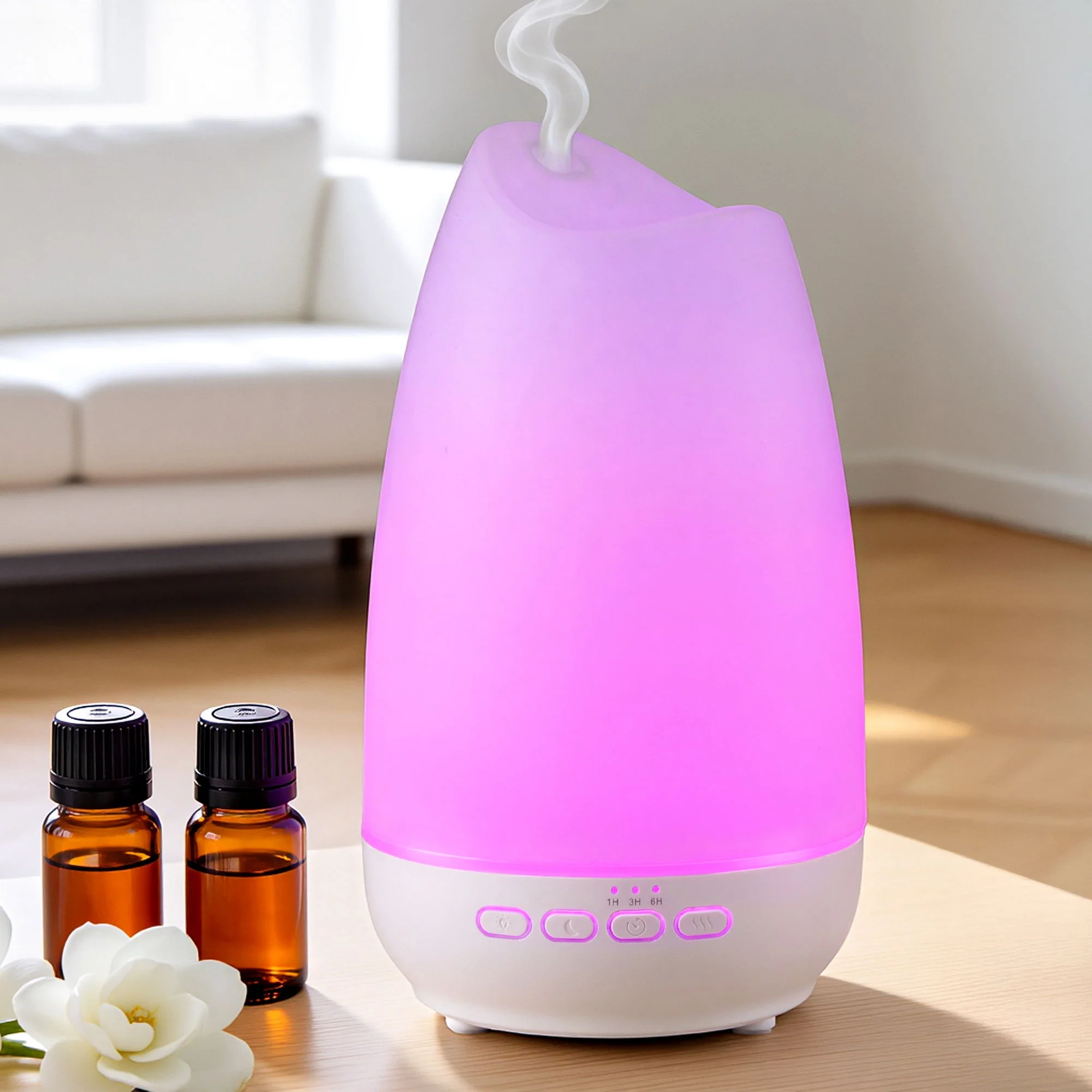 Devanti Ultrasonic Essential Oil Aroma Diffuser Aromatherapy Cool Mist Humidifier with LED Light 300ml - Image 2