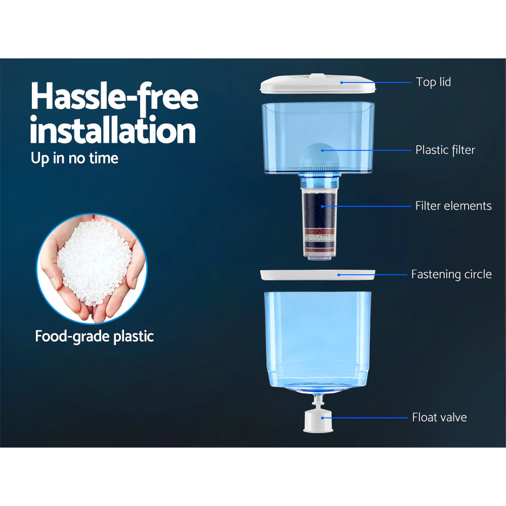 Devanti Water Cooler Dispenser 22L Filter Bottle - Image 6