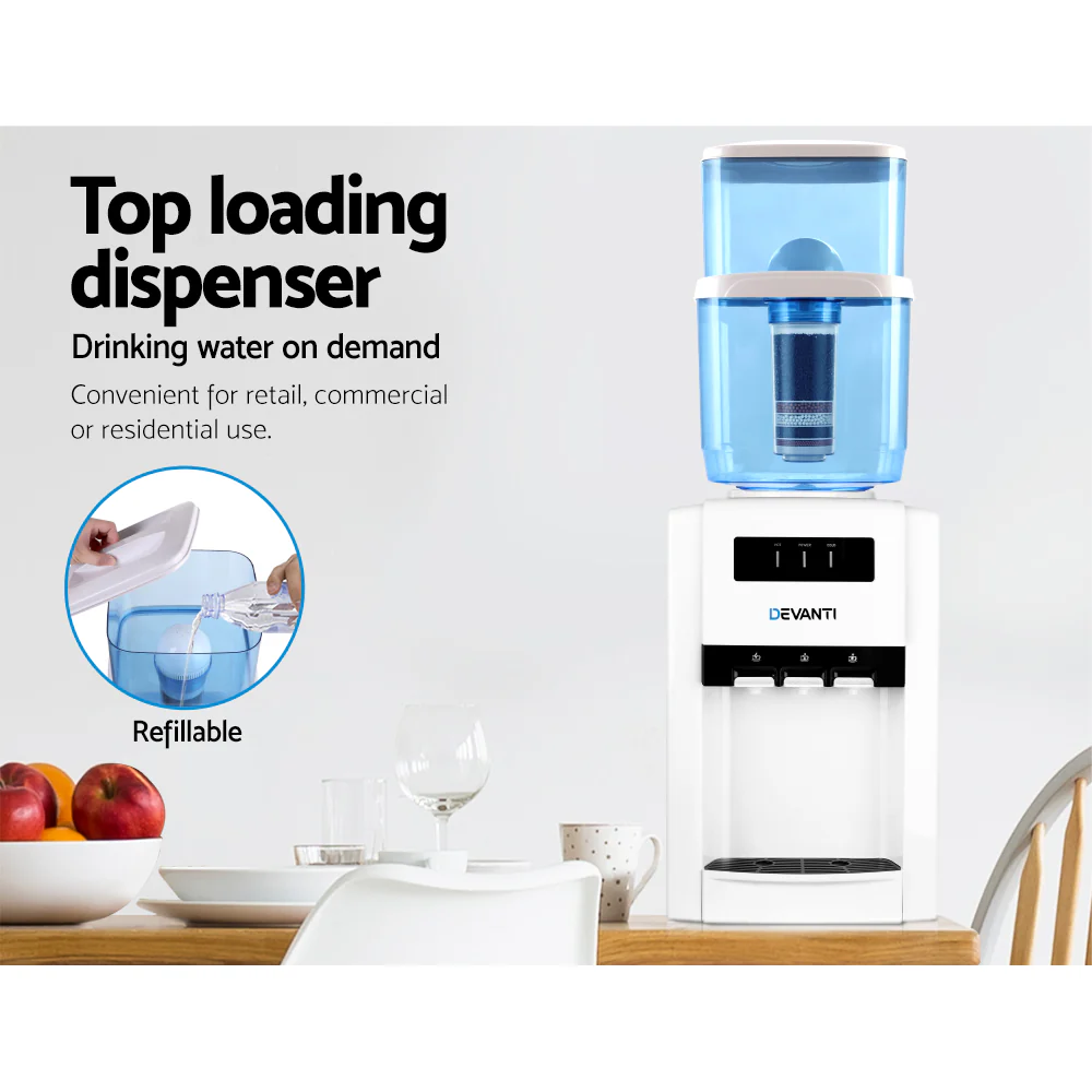 Devanti Water Cooler Dispenser Bench Top 22L - Image 5