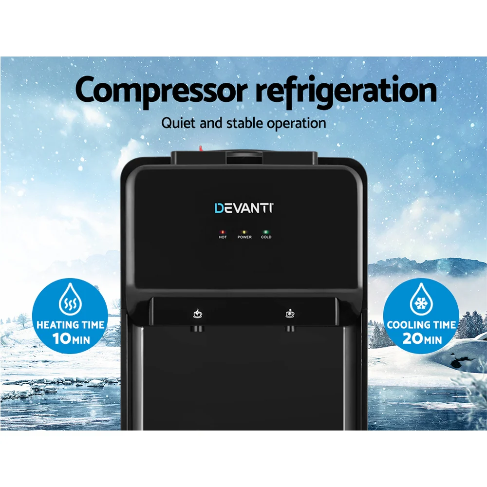 Devanti Water Cooler Dispenser Bench Top Black - Image 6